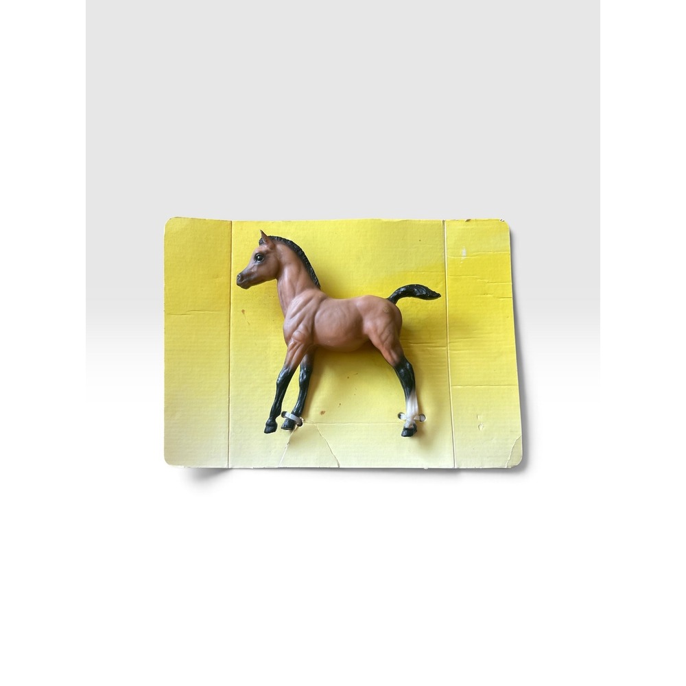 Vintage Breyer Horse Foal Figurine Bay Traditional Scale Single White Sock